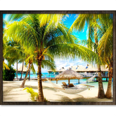 Palmbomen aan het Strand - Diamond Painting - 40x50cm - Vierkant